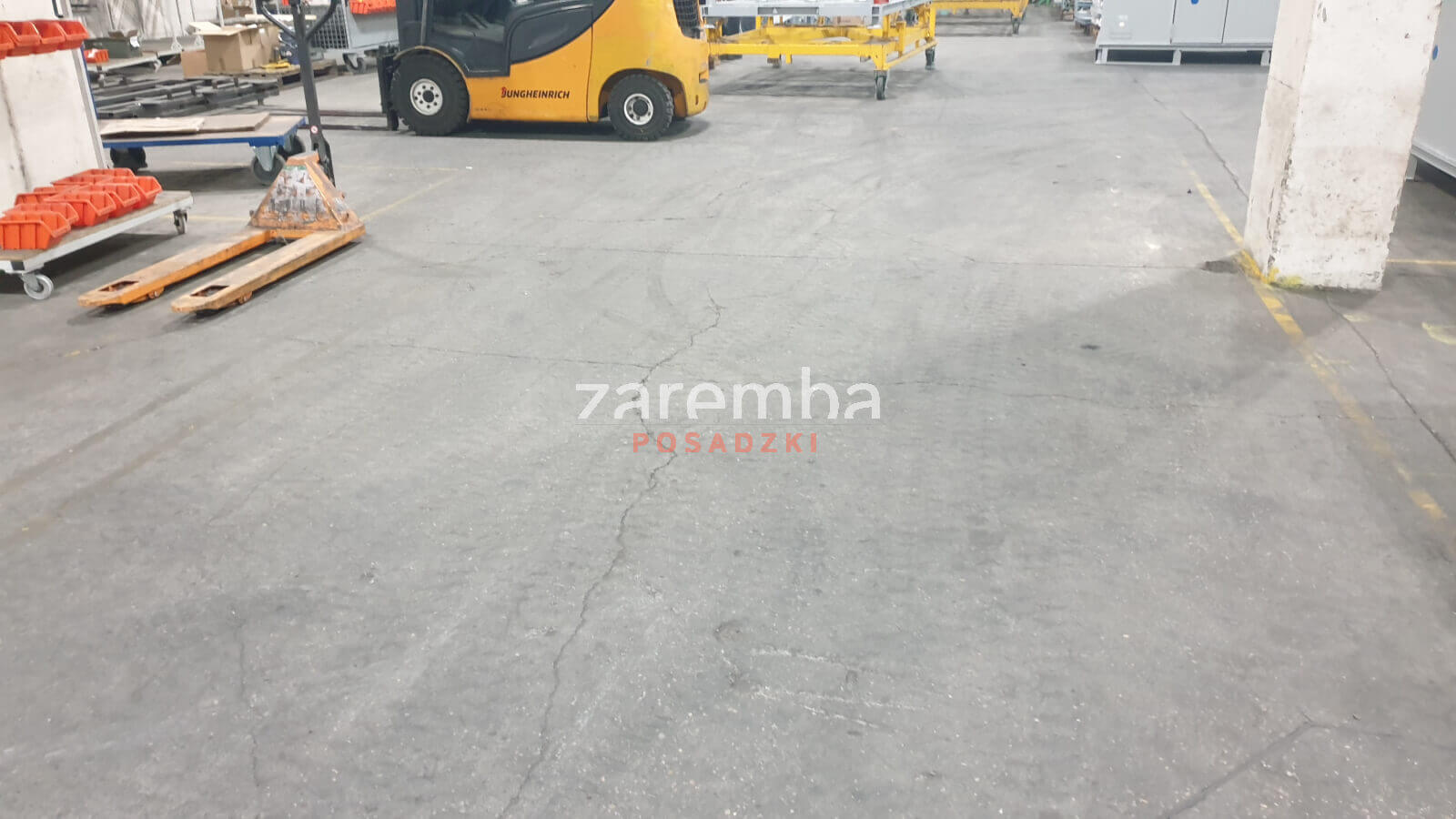 posadzka przed remontem - beton polerowany